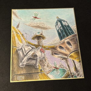 DISEGNO ORIGINALE: K9 di Dr. Who su Shikishi da collezione